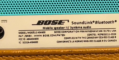 Bose SoundLink Bluetooth Mobiler Lautsprecher II Modell 404600 Türkis Hellbraun mit Strom - Bild 14 von 15