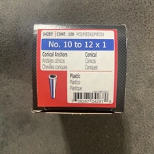 Midwest, 04287, Conical Anchor, #10-12 x 1"  Anchor, Blue (100 pk)