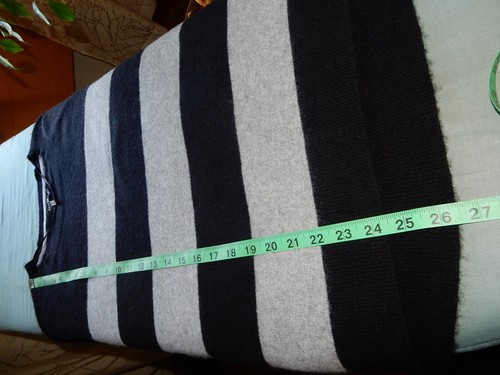 SUÉTER APT.9 100% CACHEMIRA NEGRO/GRIS CUELLO CUCHARA MANGA LARGA RAGLAN A RAYAS L - Imagen 9 de 9