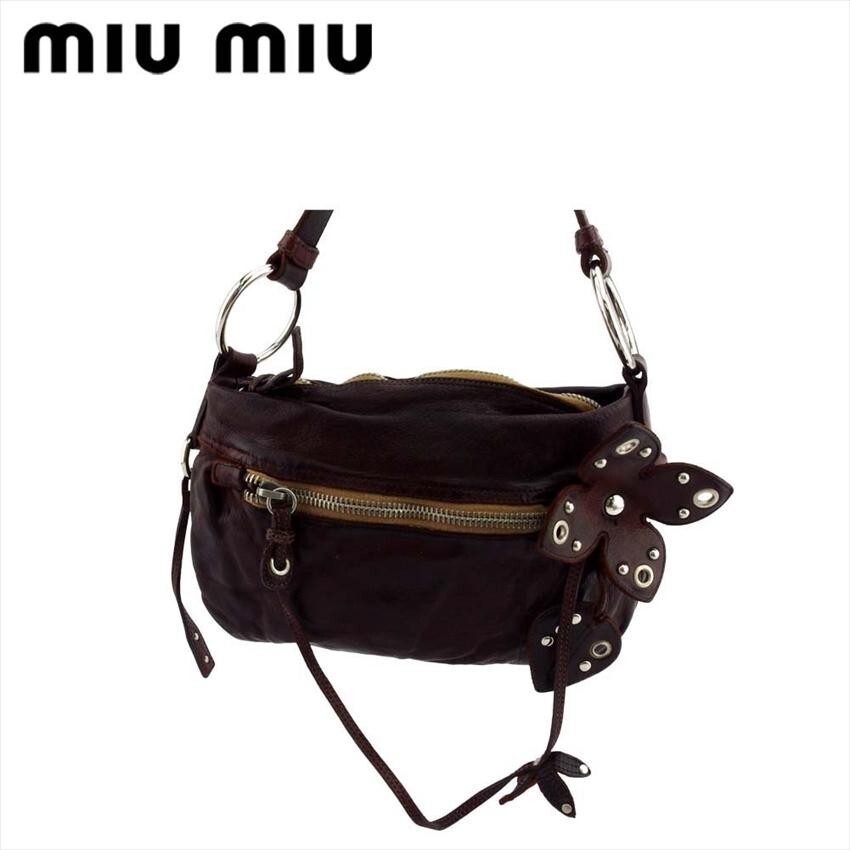 Authentic miu miu y2k archive shoulder bag leather brown Authentic miu miu y2k archive shoulder bag leather brown