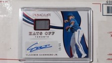 Vladimir Guerrero Jr RC 2019 Panini Immaculate RED Hats Off Patch Auto 10/15 SP