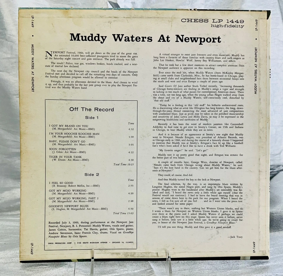 LP: Muddy Waters – Muddy Waters At Newport 1960, Chess, Mono, 1960, Chicago Blue - Image 2 of 4