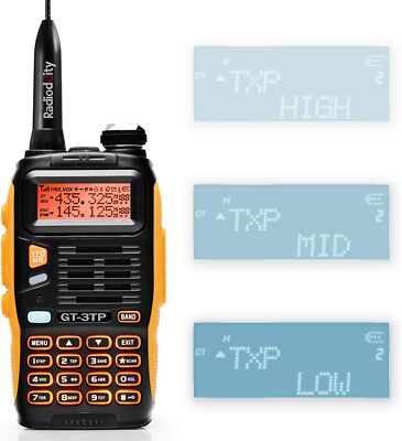 Handheld Police Radio Scanner 2-Way Triple Power Digital Transceiver HAM Antenna