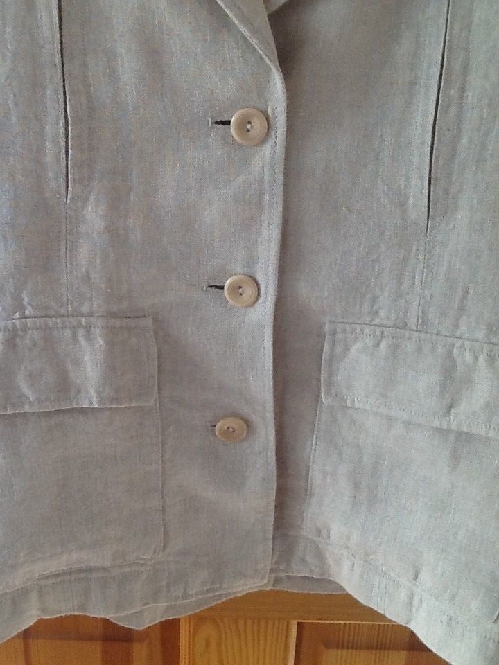 Deuxième partie NEUF 100% Lin Veste Taille 12, avoine, NEUF partie sans étiquette 9700b7 Deuxième partie NEUF 100% Lin Veste Taille 12, avoine, NEUF partie sans étiquette 9700b7