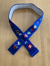 Vintage cotton/woolen handmade Swiss belt 33" x 1.75" 1950s-Max Hurni