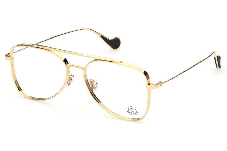 Moncler ML5083 030 Yellow Gold Aviator Eyeglasses Metal