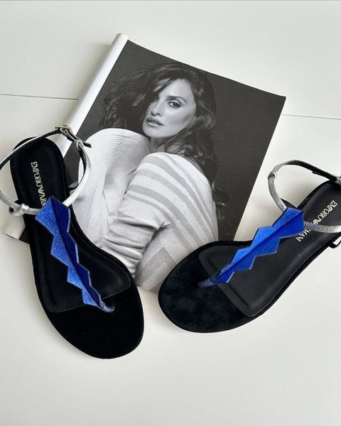 Women Emporio Armani Heels Navy Leather 37