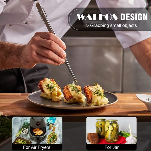 WALFOS Pinze Pinze per Cucina Pinzette da Cucina Pinzetta per Pasta in Acciaio Inox... - Foto 7 di 9