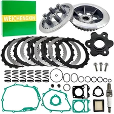 Clutch Kit Center Inner Hub Outer Pressure Plate & Complete gasket Compatible...