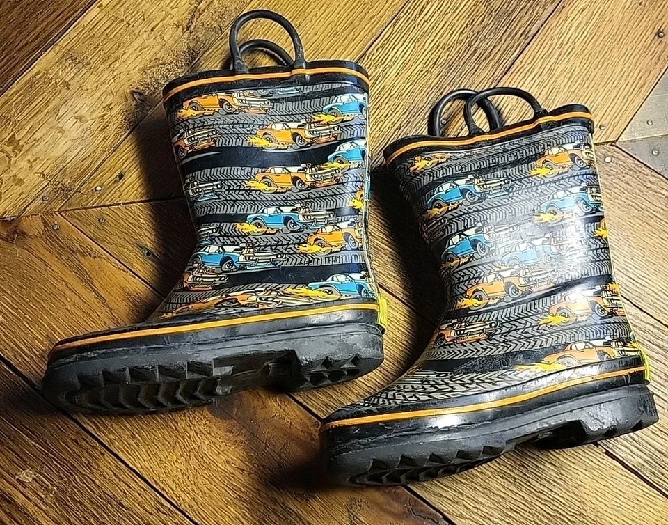 Botas de Lluvia Western Chief Niños/Niñas Talla 9 EUR26 Drag Race Negras Impermeables Foto 2 de 4