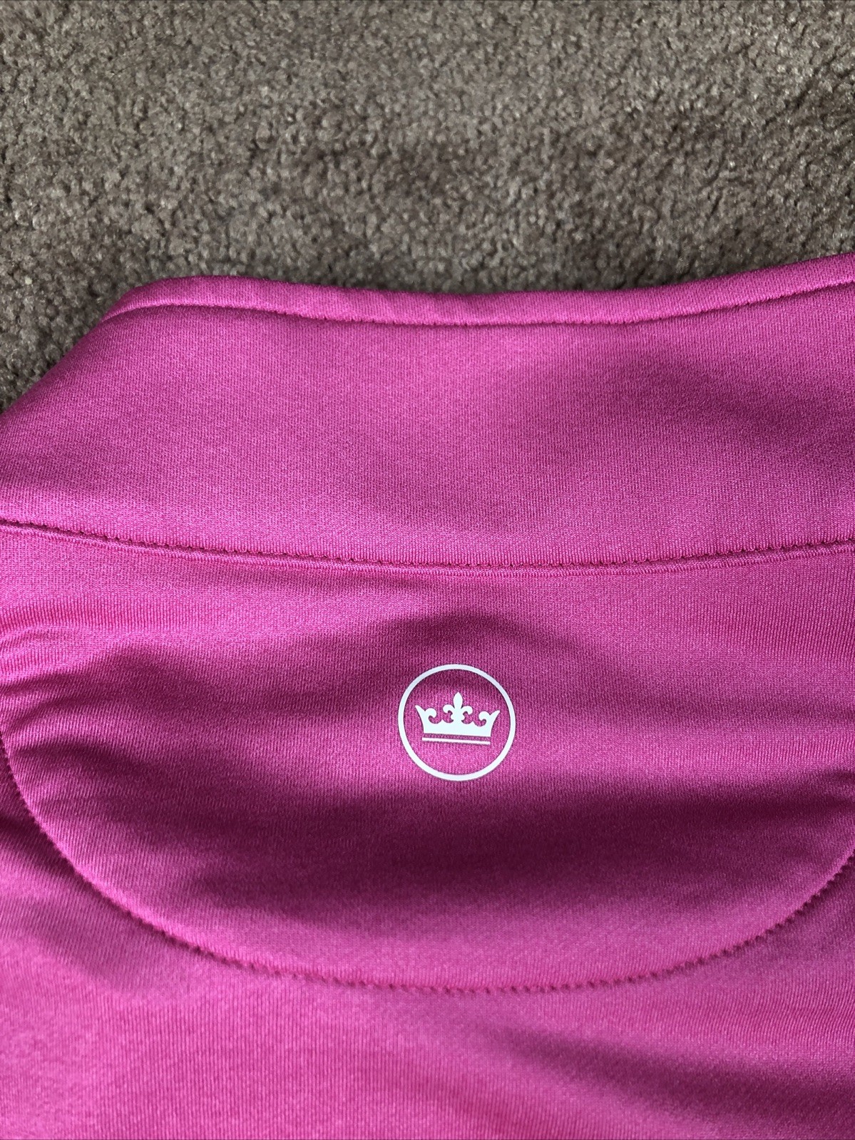 Peter Millar Solid Pink 1/4 Zip Pull Over Size La… - image 7