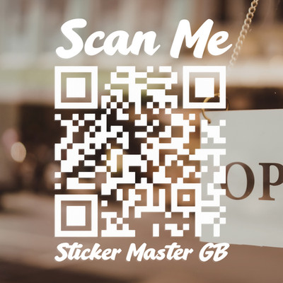 Individueller QR-Code Vinyl-Aufkleber, personalisierter Geschäftsfensteraufkleber für Geschäft, Auto