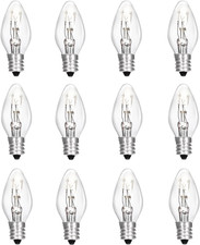 12 Pack Scentsy Light Bulbs 15Watt 120V Wax Warmer Bulbs C7 Replacement Bulb Dim