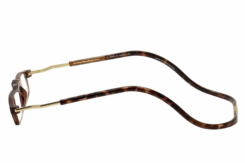 Clic Reader Eyeglasses City XXL Tortoise/Gold Full Rim Magnetic Reading Glasses - Image 2 of 4