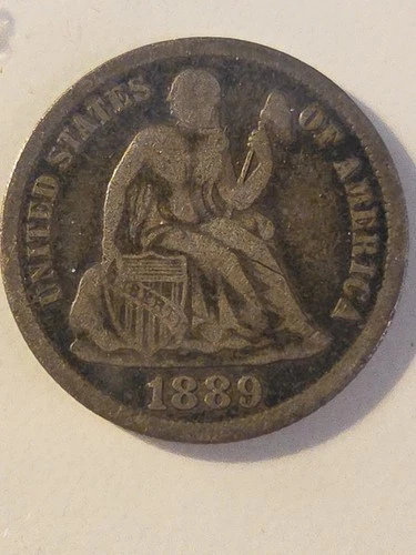 1889-S Seated Liberty Dime In Fine Condition
