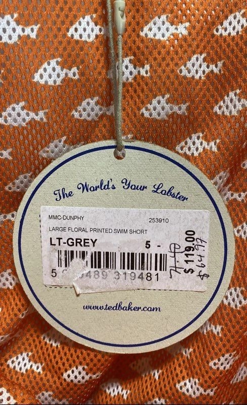 Ted Baker Men Multicolor Floral Polyester Swim Trunk Shorts Size 5 NWT - Image 4 of 4