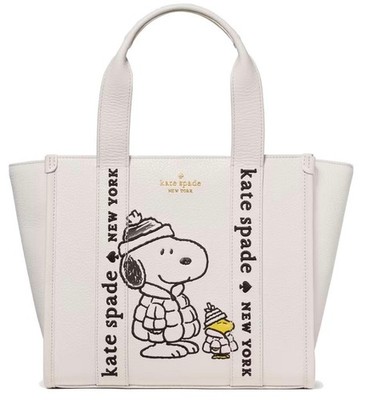 KATE SPADE PEANUTS X KSNY SNOOPY SMALL TOTE W/DUSTBAG FACTORY