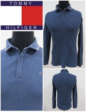 Hilfiger Denim Men  s Collared Neck T-Shirts Blue Chest 40/42 Size L SKU Y08917