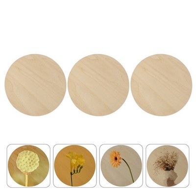 3 Pcs DIY Wood Circles Unfinished Round Wooden Slices for Craft