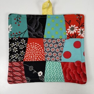 Women of Milot Handmade Quilted Patchwork Potholder Hot Pad Floral Decor
