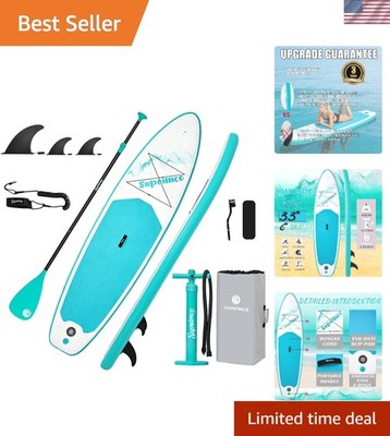 Wave Turquoise 10'6'' Inflatable SUP - Durable Design for Active Water Adventures