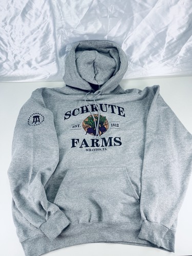 Barstool Sports The Office Schrute Farms Hoodie Champion XL Gray Promo
