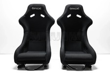 Bride Zeta Ii Style Black Fixed-back Racing Bucket Seat Yellow Carbon Shell
