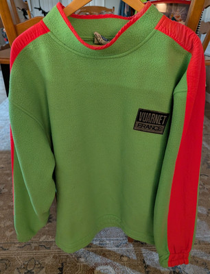 Vuarnet France 1980s Ski Jacket Adult Large Neon Ski Pullover Mens L