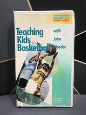 Teaching Kids Basketball W/ John Wooden (VHS 1998) ESPN HomeVideo Clamshell RARE