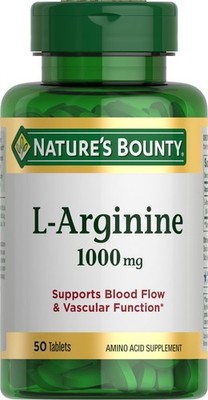 Nature s Bounty L-Arginine 1000mg for Supporting 50 Count (Pack of 1), N/a