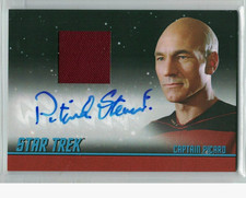 Star Trek Connections relic costume autograph card Patrick Stewart