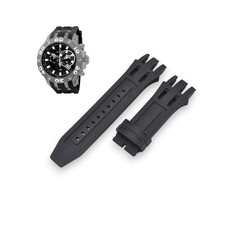 Subaqua 0920 26mm Black Rubber Watch Strap For Invicta