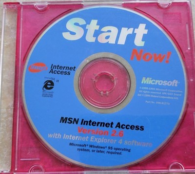 Vintage - Microsoft MSN, Version 2.6 with Internet Explorer 4, 1998