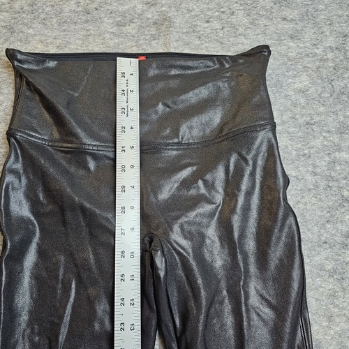 Mujer Spanx Imitación Cuero Negro 29" Brillante Pull On Yoga Pantalones Leggings Talla L - Imagen 3 de 8