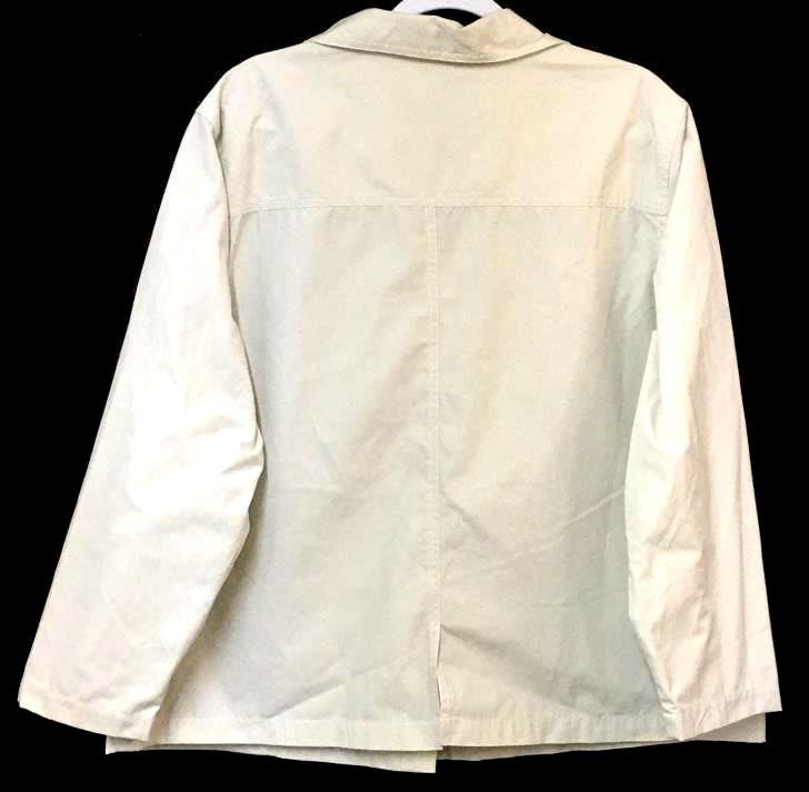 Appleseed's 1X jacket beige button down collared … - image 3