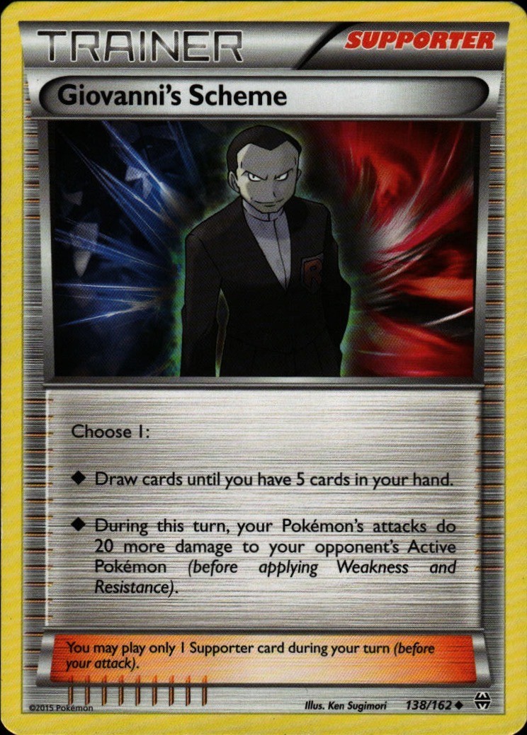 Pokemon TCG Reverse Holo Card Giovanni's Scheme 