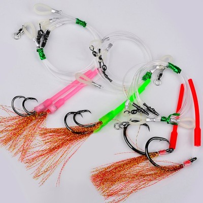 6pcs Deep Drop Rig Lure with Swivels Snapper For Bottom Fishing Leader Line Set