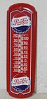 Large Vintage Pepsi Cola Thermometer Metal Tin Sign 27” X 8” Made In USA