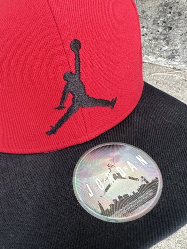 Air Jordan Jumpman Hat Red Black Snapback Red Leopard Snake Bill Print Sticker - Picture 2 of 8