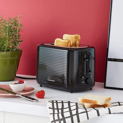 Morphy Richards schwarz 228398 Arc 2-Scheiben-Toaster - neu - 7781