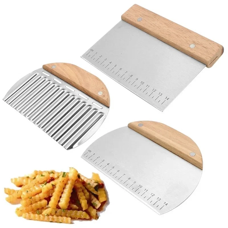 3Stainless Steel Scraper Pastry Cutter Baking Cooking Fondant Tool Edge Decorate