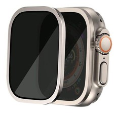 2 Pack Tempered Glass Screen Protector for Apple Watch  49mm Privacy Titanium