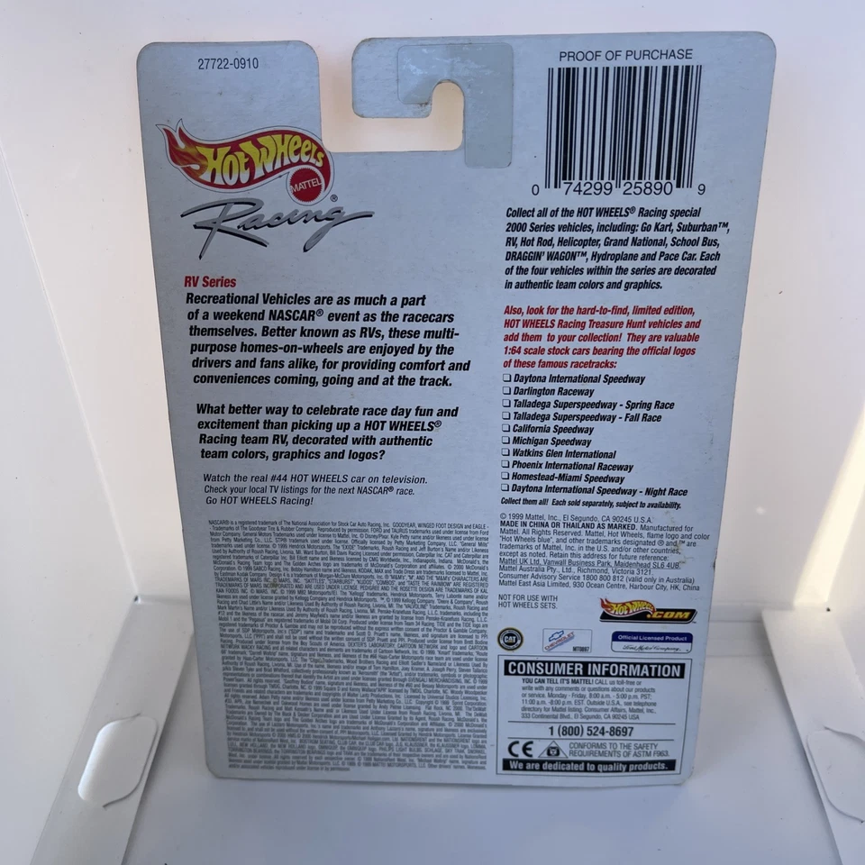 Hot Wheels Nascar Racing RV Series GMC Motorhome NASCAR Deluxe Conseco - Image 4 of 4