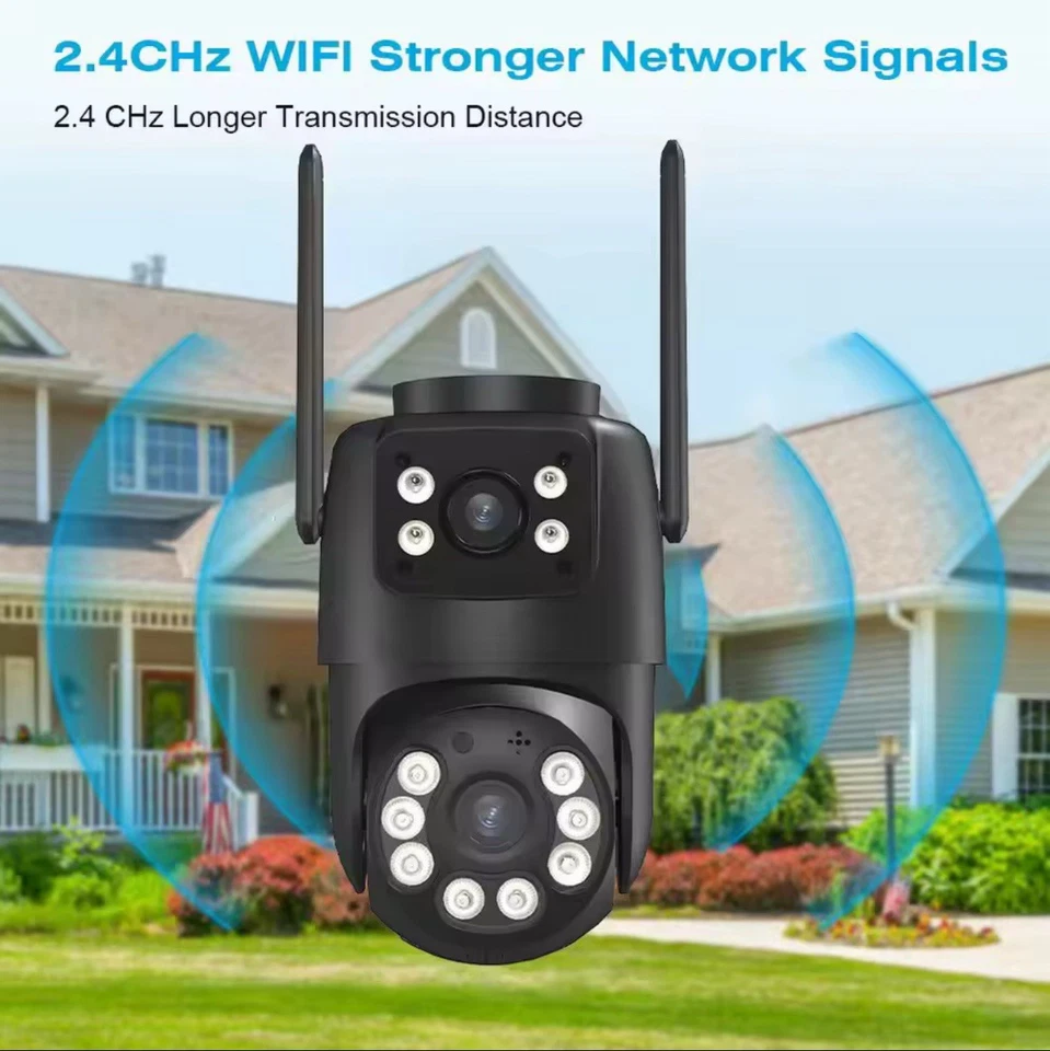 4K 8MP WiFi Surveillance Camera 4X Digital Zoom AI Human Detect PTZ IP Cameras - Image 3 of 4