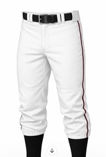 Champro Triple Crown Adult White With Maroon Piping Knicker Baseball Pant NWT