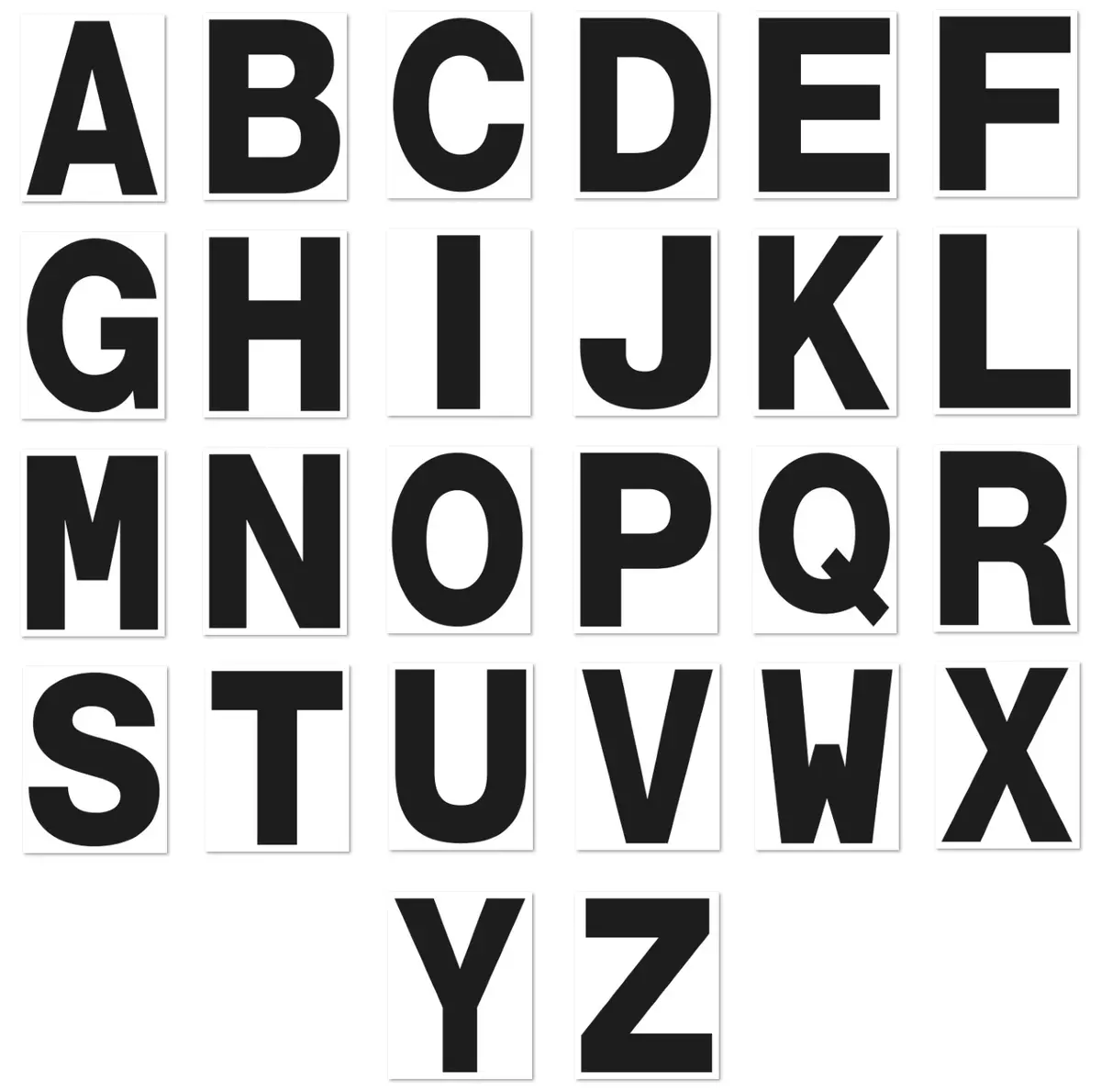 50 Sets Alphabet Letters Labels A To Z Self Adhesive Stickers