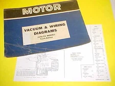 1970 1971 1972 1973 1974 CHEVROLET CORVETTE STINGRAY VACUUM+WIRING DIAGRAMS