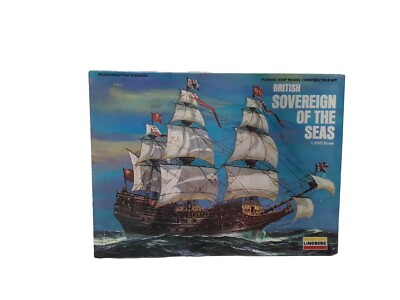 Lindberg  British Sovereign of the Seas Ship #854 Model Kit Scale 1:250 Open Box