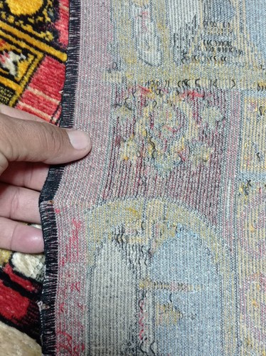 Tappeto da parete classico vintage. Tappeto da parete Kaaba, dimensioni 70" x 46", copia rara. - Foto 12 di 15