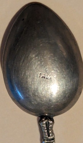 6 Pc. SET- Vintage Silver-Tone Italy Lion Appetizer Spoon VG free shpg - Picture 10 of 11